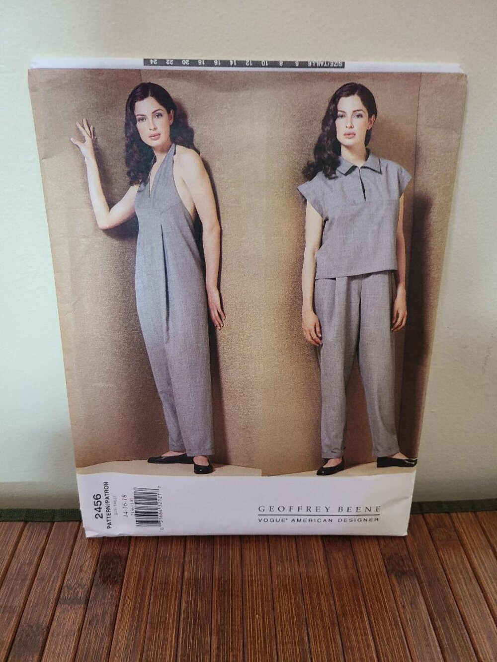 Vintage 90s Vogue Pattern 2456 Geoffrey Beene Top/Jumpsuit Sz 14-18